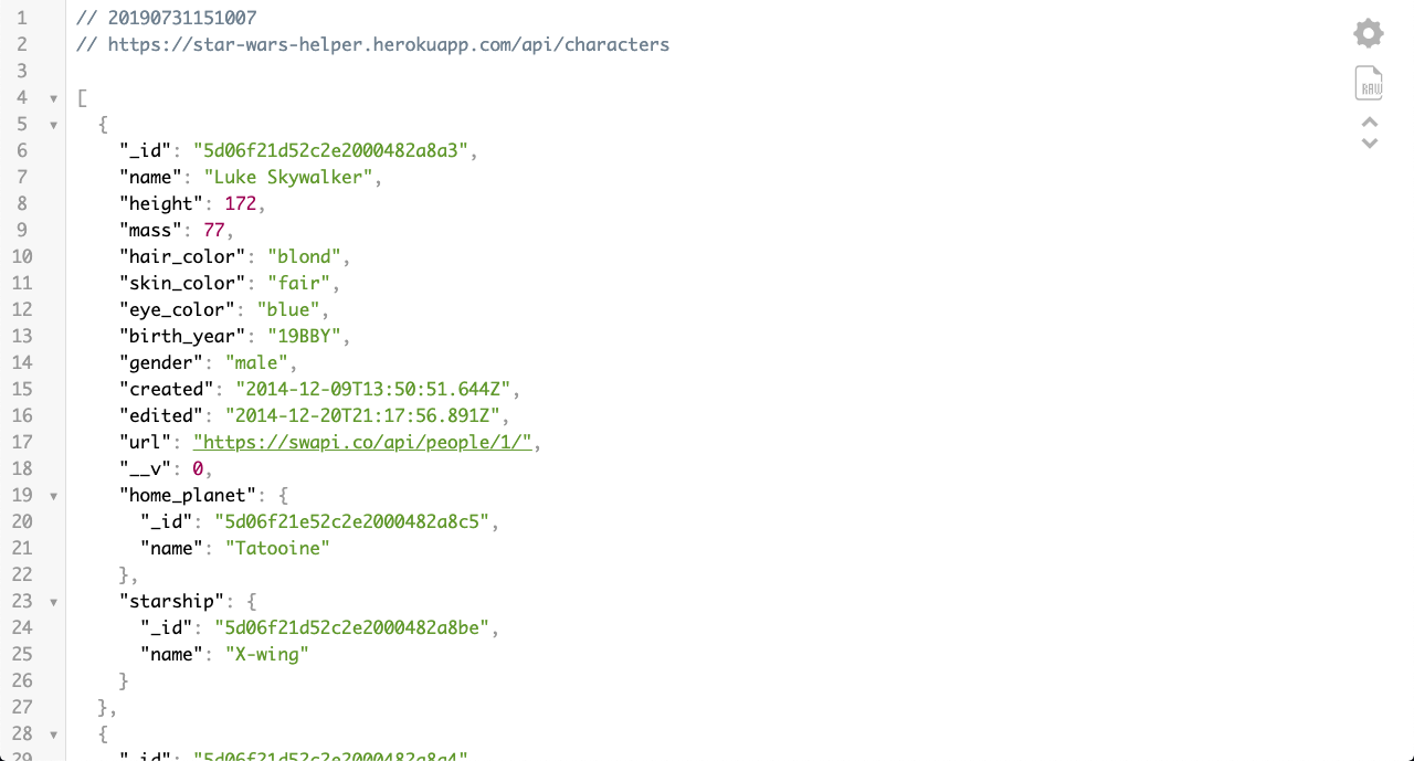 star wars api screenshot